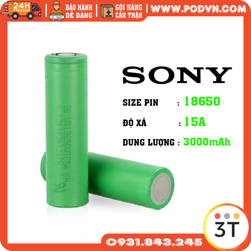 Pin Sony VTC6 Vape Li ion INR 18650 15A 3000mah