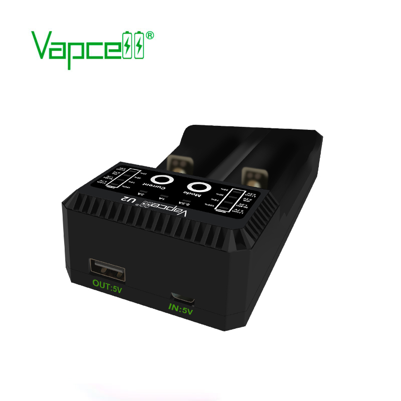 Sạc pin đôi Vapcell U2 mini thông minh