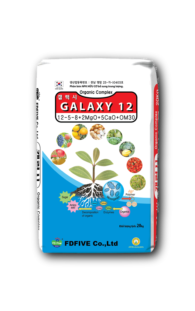 Phân Bón NPK Hữu Cơ GALAXY 12 - Bao 20Kg