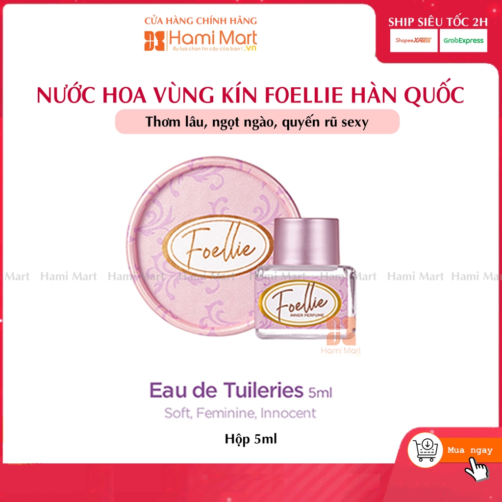 Nước Hoa Vùng Kín Foellie Venus Inner Pefume 5ml (Mẫu Hộp Tròn)
