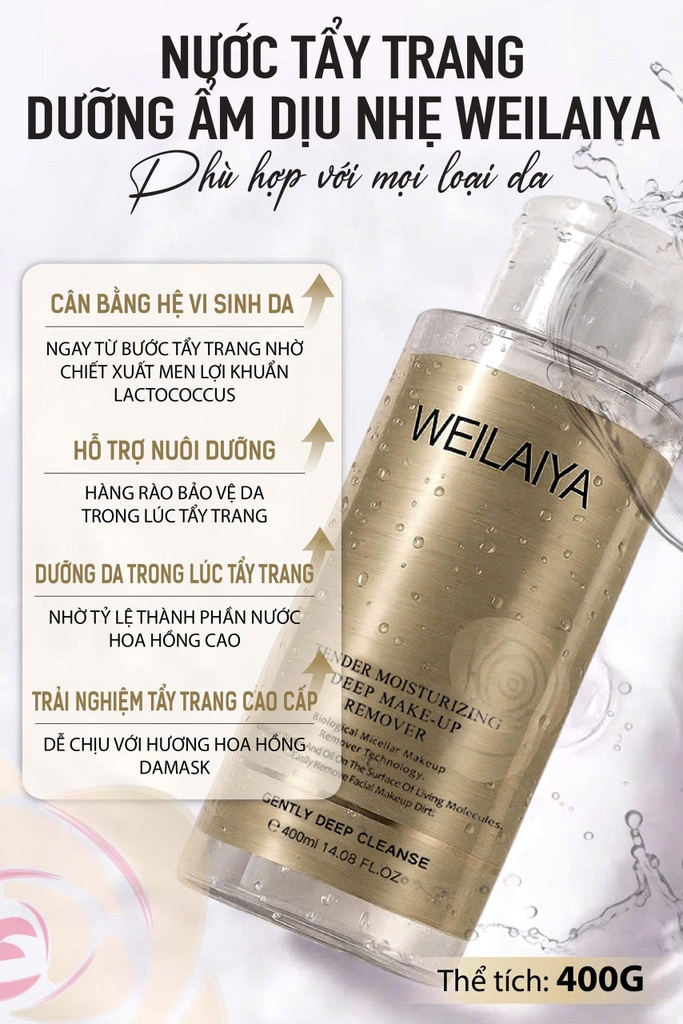 Nước Tẩy Trang Weilaiya 400ml
