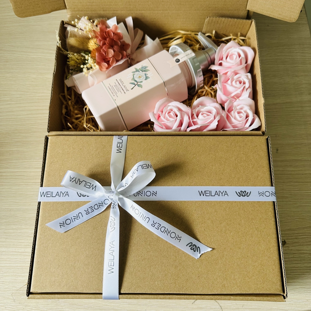 Sét Quà Tặng Sữa Tắm Hoa Trà Trắng Da Hương Nước Hoa Weilaiya (Hộp Giấy)