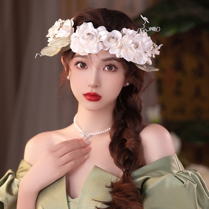 Cài tóc cô dâu hoa hồng Douyin mẫu mới T3/2024  giangpkc-phu-kien-thoi-trang