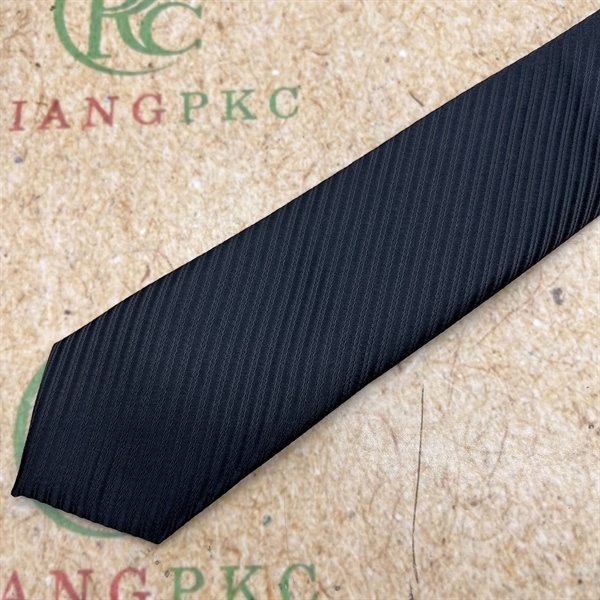 Cà vạt nam mẫu thắt sẵn dây kéo 6cm màu đen kẻ ánh mới nhất 2023 Giangpkc