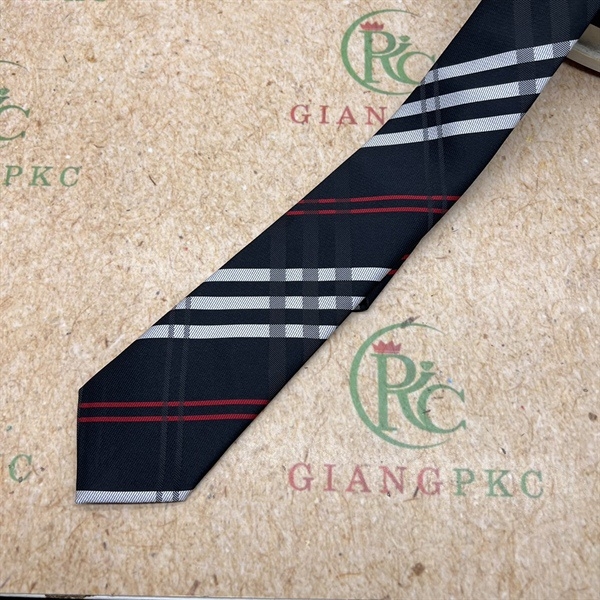 Cà vạt nam mẫu thắt sẵn dây kéo 6cm màu đen caro trắng đỏ mẫu mới nhất 2023 Giangpkc