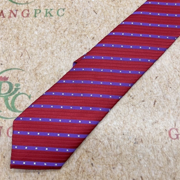 Cà vạt nam mẫu thắt sẵn dây kéo 6cm màu đỏ kẻ xanh chấm mới nhất 2023 Giangpkc
