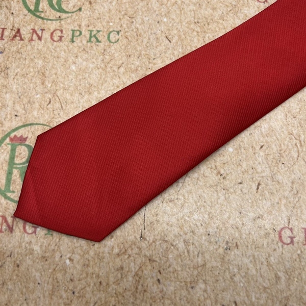 Cà vạt nam màu đỏ kẻ tăm trơn thắt sẵn dây kéo 8cm sang trọng mới 2023 Giangpkc