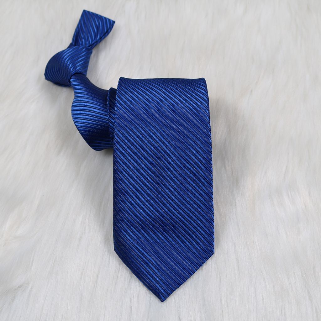 Cà vạt nam lụa tự thắt vân chéo bản 8cm C13