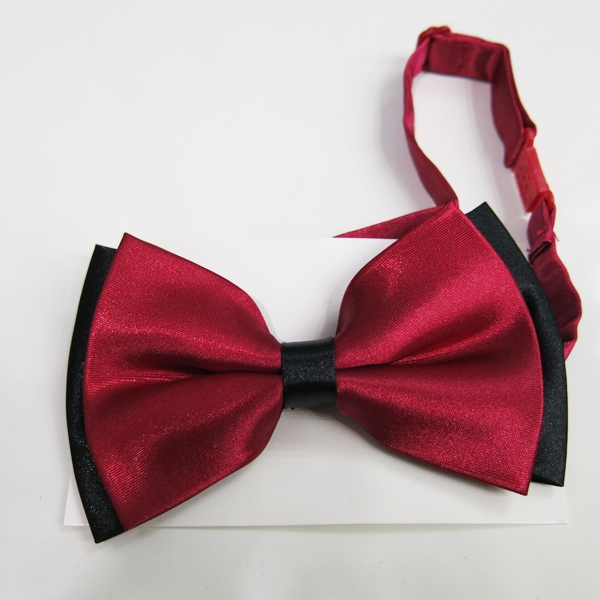 Nơ Đeo Cổ Nam Phi Bóng 2 Lớp Phối Đen Dây Móc Cài X11