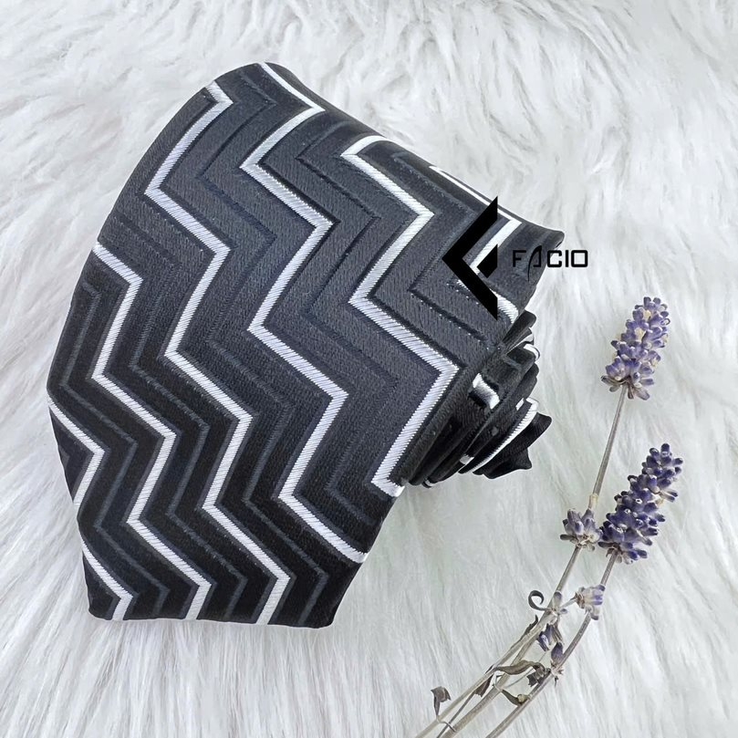 Cà vạt nam tự thắt hoạ tiết bản 8cm C054