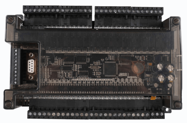 FX3U-48MR-6AD-2DA (Có vỏ +  đồng hồ)