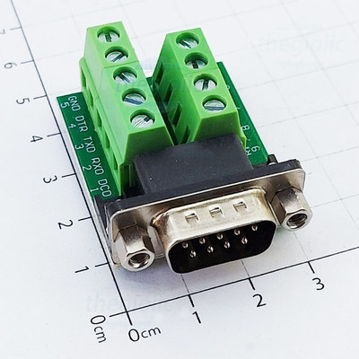 Cổng DB9 Đầu Đực 9 Chân Nối Dây Bắt Vít Domino Không Vỏ