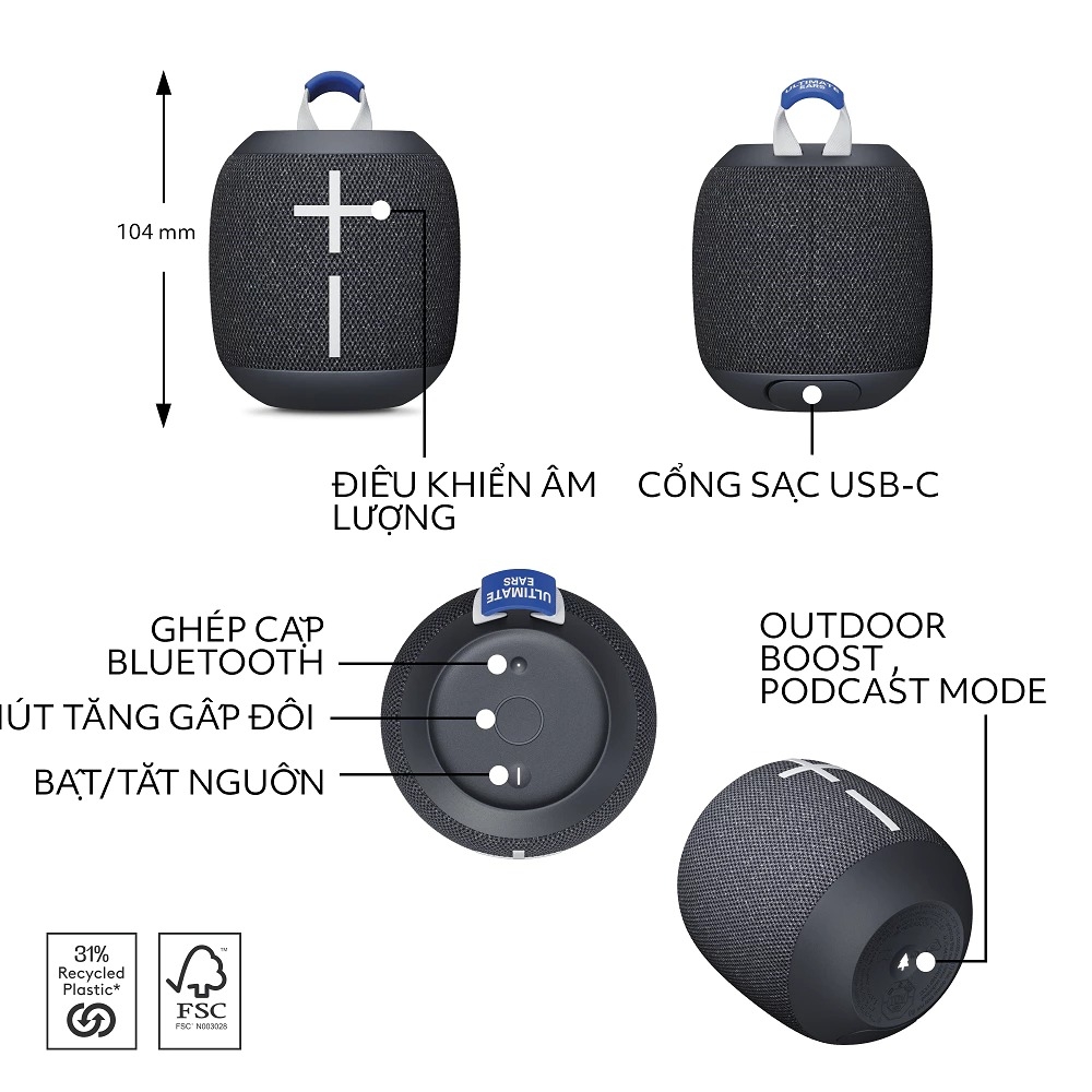 Loa Bluetooth Ultimate Ears Wonderboom 4