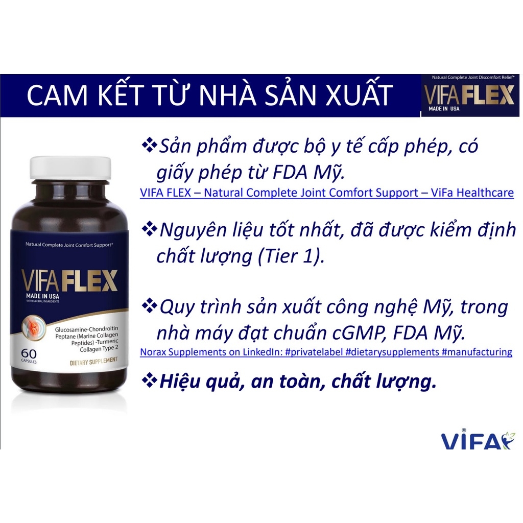 VIFA FLEX - Hỗ Trợ Xương Khớp Tăng Tiết Dịch Khớp, Giảm Khô Khớp, Viêm Khớp, Thoái Hóa Khớp