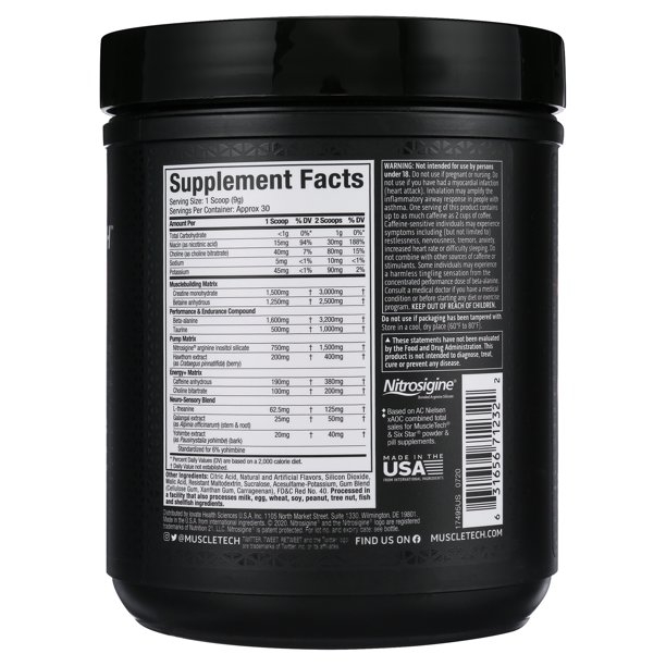 MUSCLETECH VAPOR X5 PRE-WORKOUT (30 Servings)