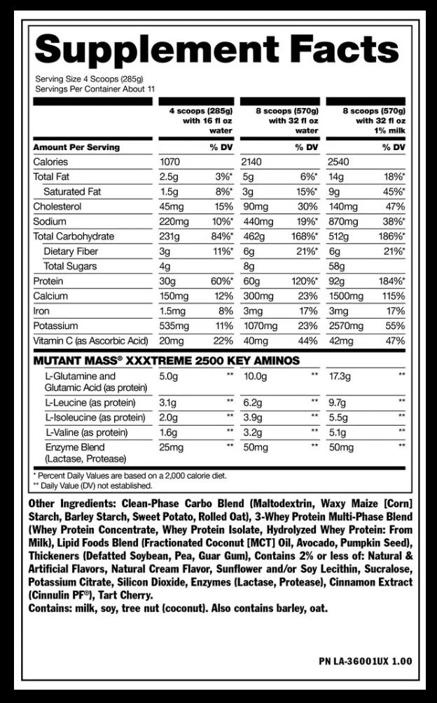 MUTANT MASS EXTREME 2500 12lbs (5.4kg)