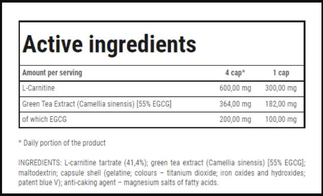 L-Carnitine + Green Tea 180cap