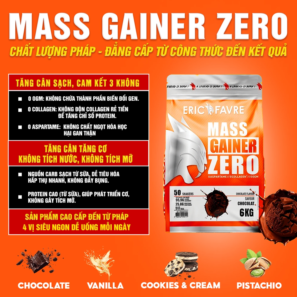 MASS GAINER ZERO (6kg)- Eric Favre