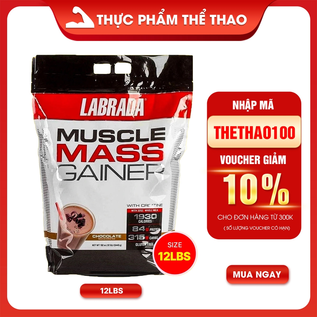 MUSCLE MASS GAINER (12lbs) - LABRADA