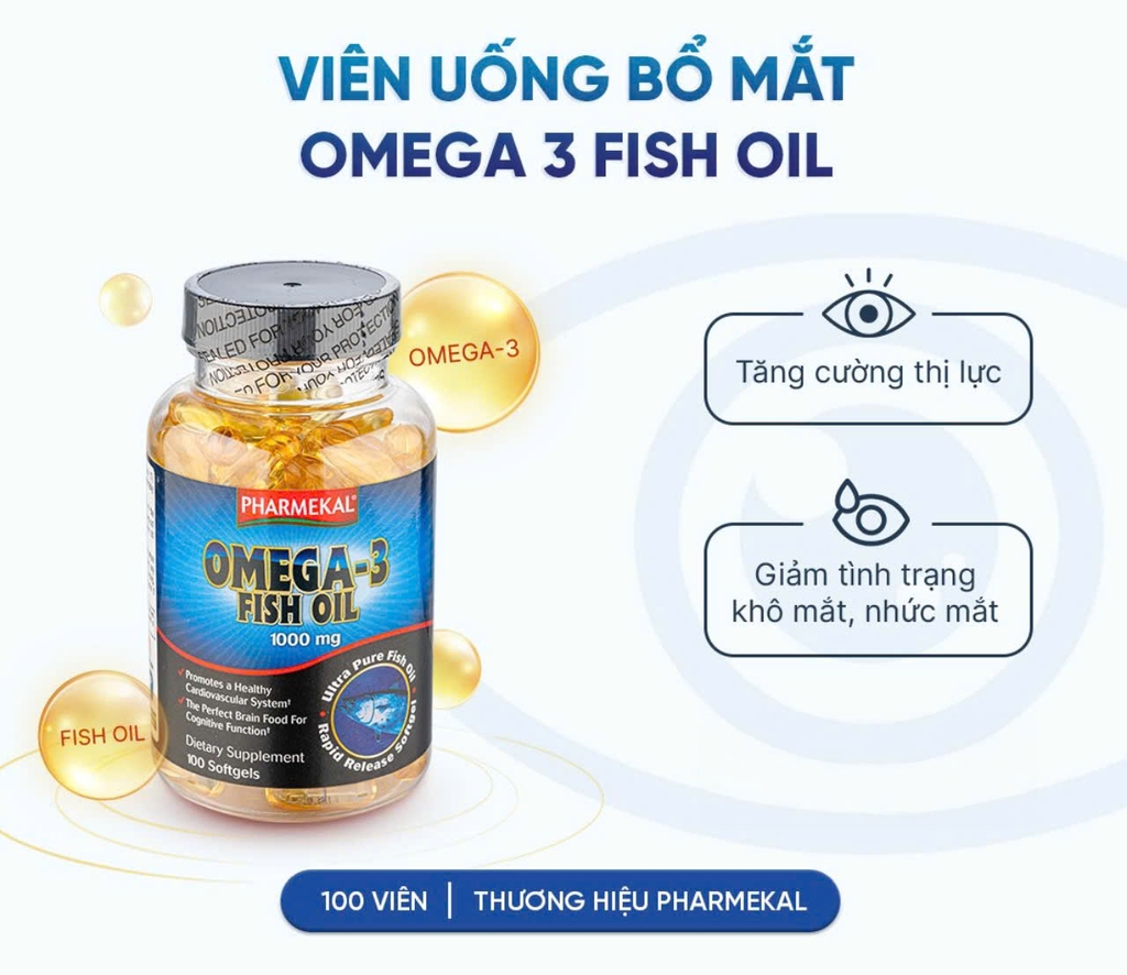 Pharmekal Omega-3 Fish Oil 1000mg (100v)