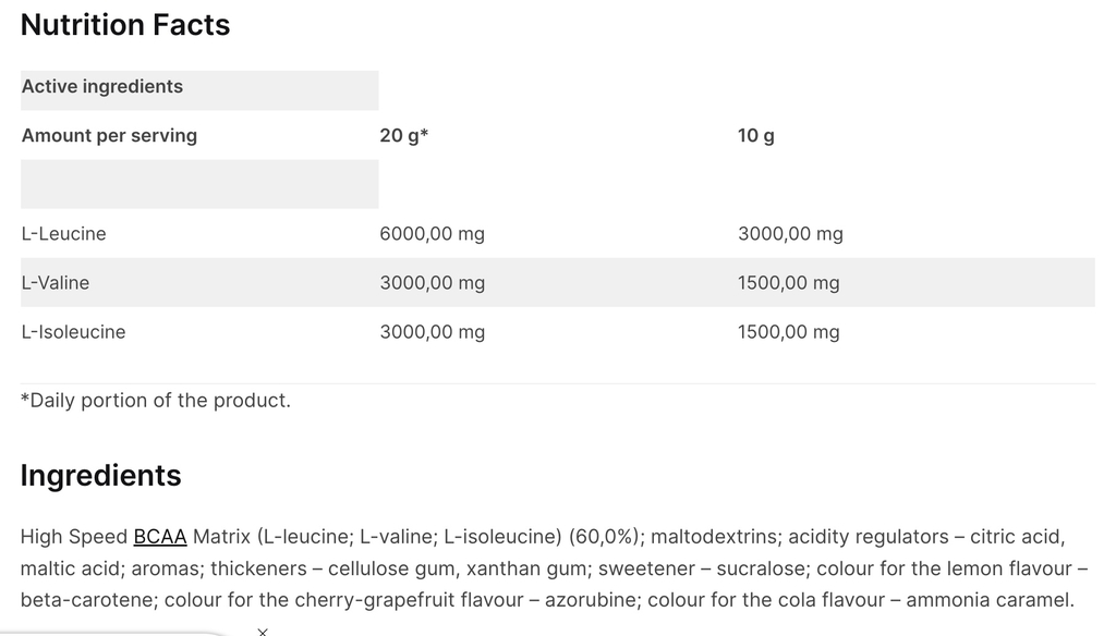 BCAA HIGH SPEED (250g)