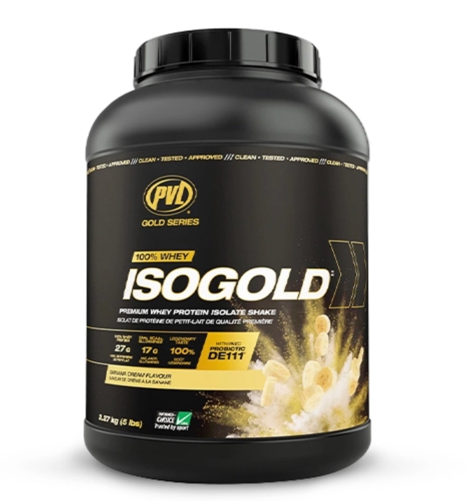 PVL ISO Gold - Premium Whey Protein With Probiotic - 5 Lbs (2.27kg)