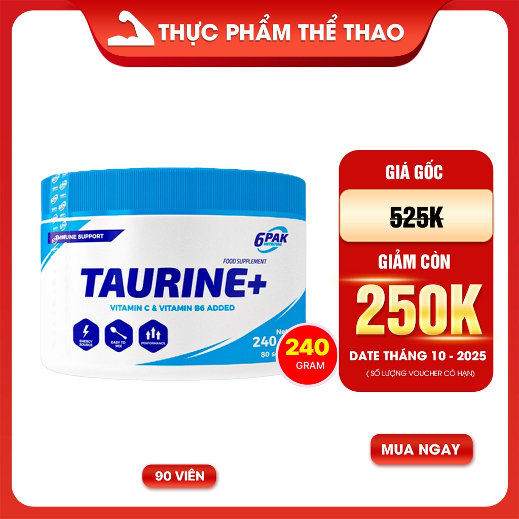 6PAK TAURINE 240g (DATE T10/2025)
