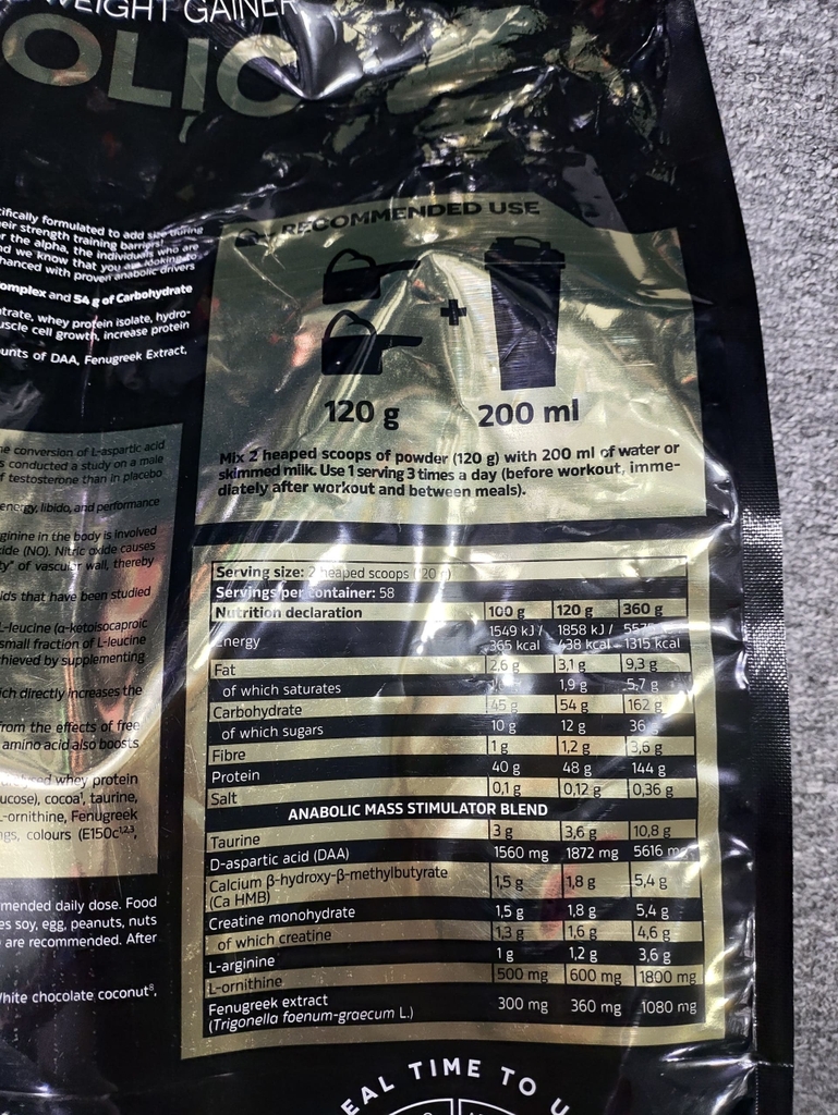 Kevin Levrone ANABOLIC MASS 7.0 Kg (58 Servings)