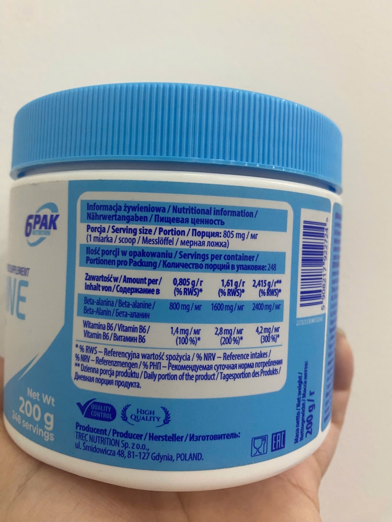 6PAK BETA ALANINE 200G (DATE T7/2025)