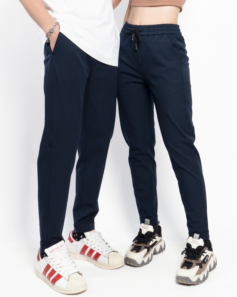 Quần Kaki Ống Suông Co Giãn Unisex Màu Xanh Đen | KQSTYLING Basic Line