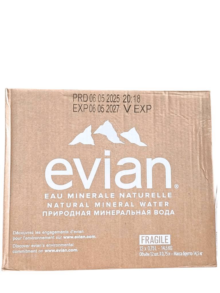 Nước Khoáng Evian Chai Thủy Tinh 750ML (Thùng 12 Chai)