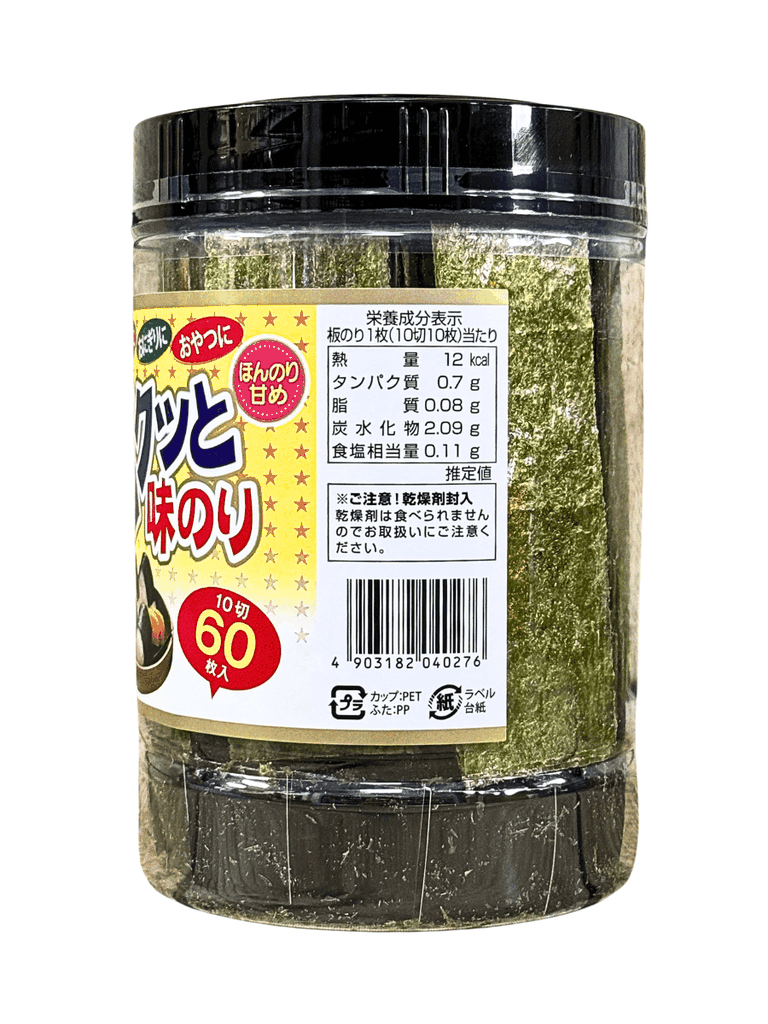 Rong Biển Tẩm Vị Pakutto Nori Nhật Bản Lọ 60 Miếng