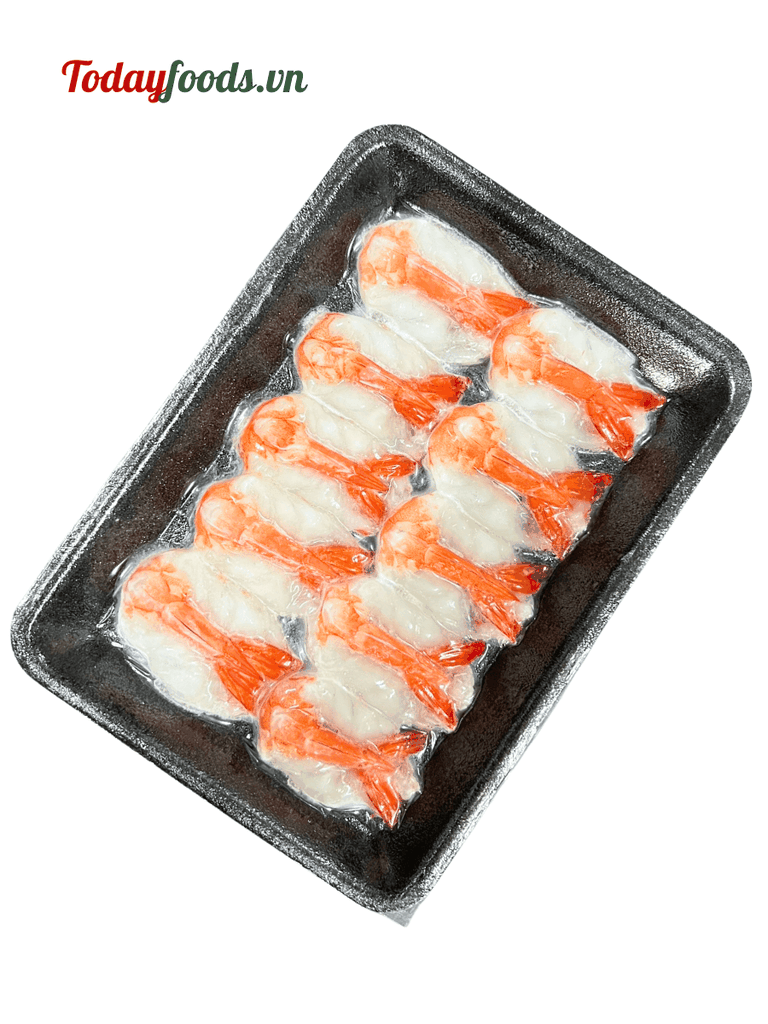 Sashimi Tôm Xẻ Bướm Chần Đuôi (10 Con) 80G