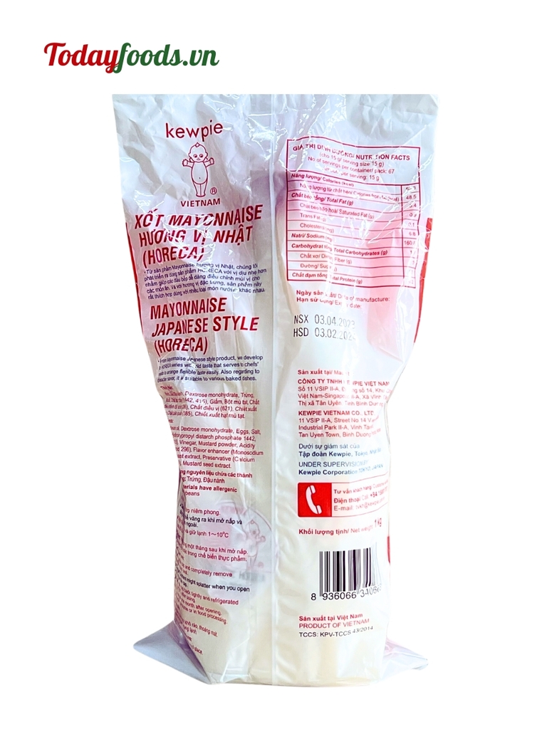 Xốt Mayonnaise Kewpie Hương Vị Nhật Horeca 1KG