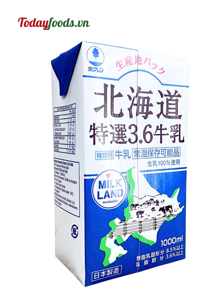 Sữa Tươi Nguyên Chất Tiệt Trùng Hokkaido Specially Select 3.6 1 Lít