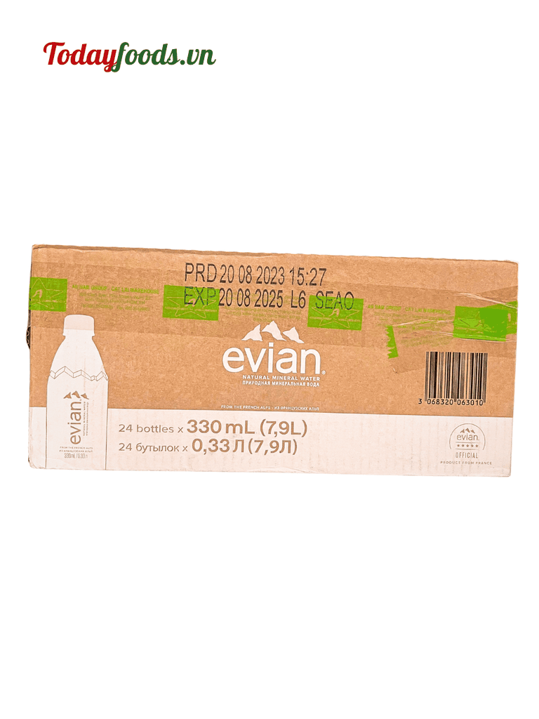 Nước Khoáng Evian 330ML Thùng 24 chai