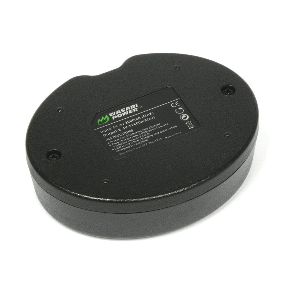 Pin Wasabi (2-Pack) và Bộ sạc USB kép cho Panasonic DMW-BLF19 - KIT-BB-BLF19