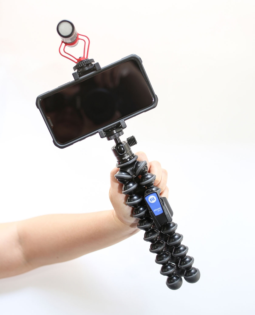 Combo Chân Joby GorillaPod Stand + GripTight MOUNT PRO + Đế kẹp điện thoại +  Đầu bi - JB01328+JB01468+MH2N+S2