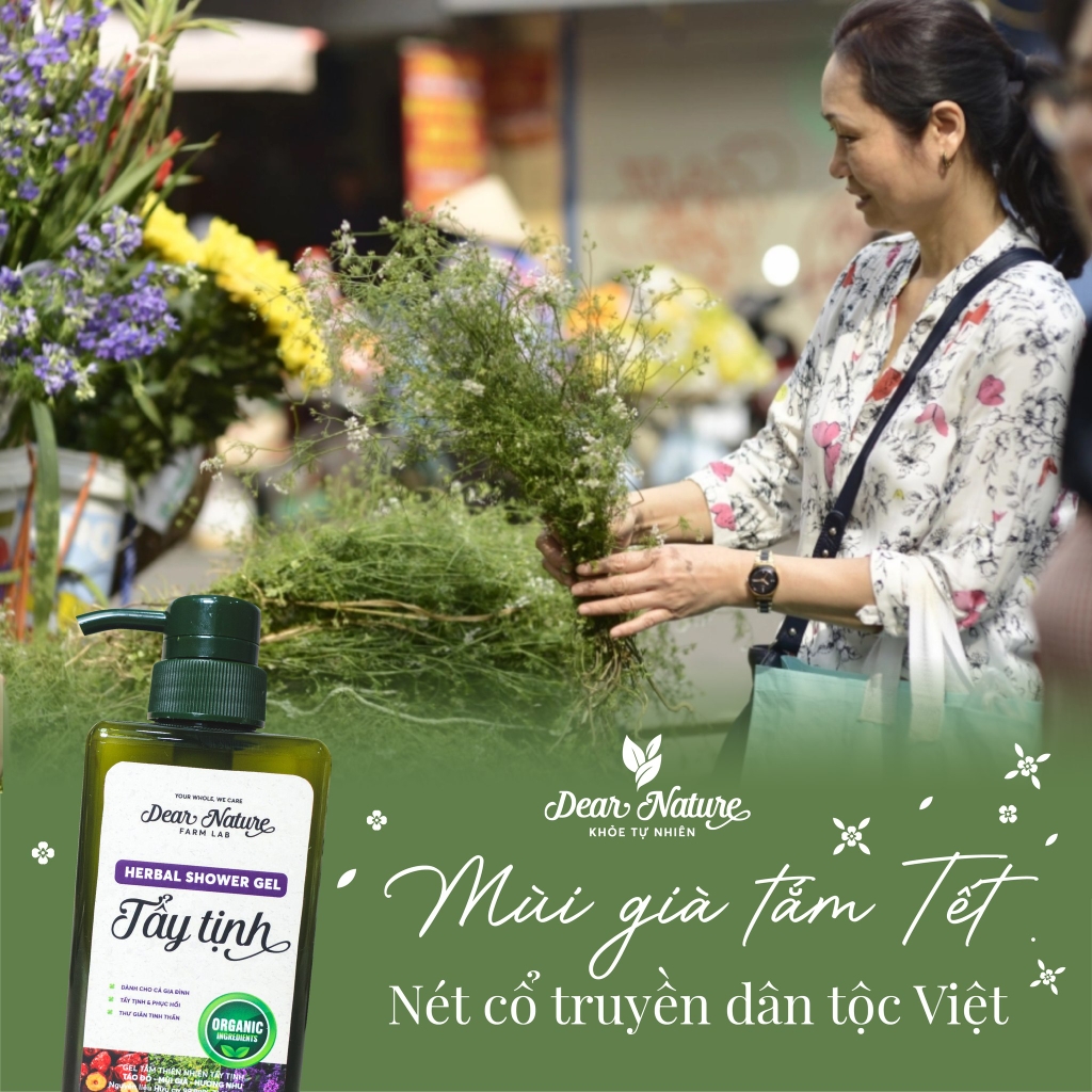 Gel tắm Tẩy Tịnh mùi già lá xông