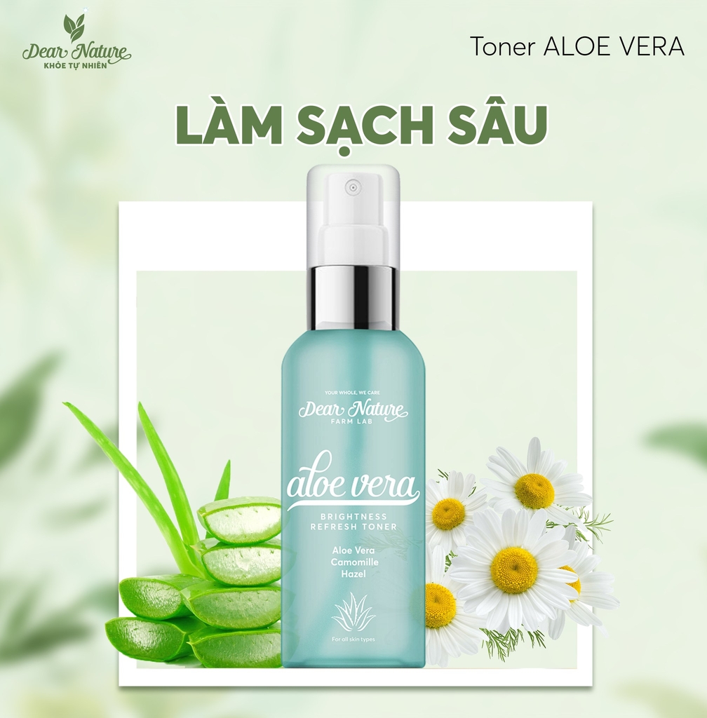 Nước cân bằng da Aloe Vera Brightness Refresh Toner