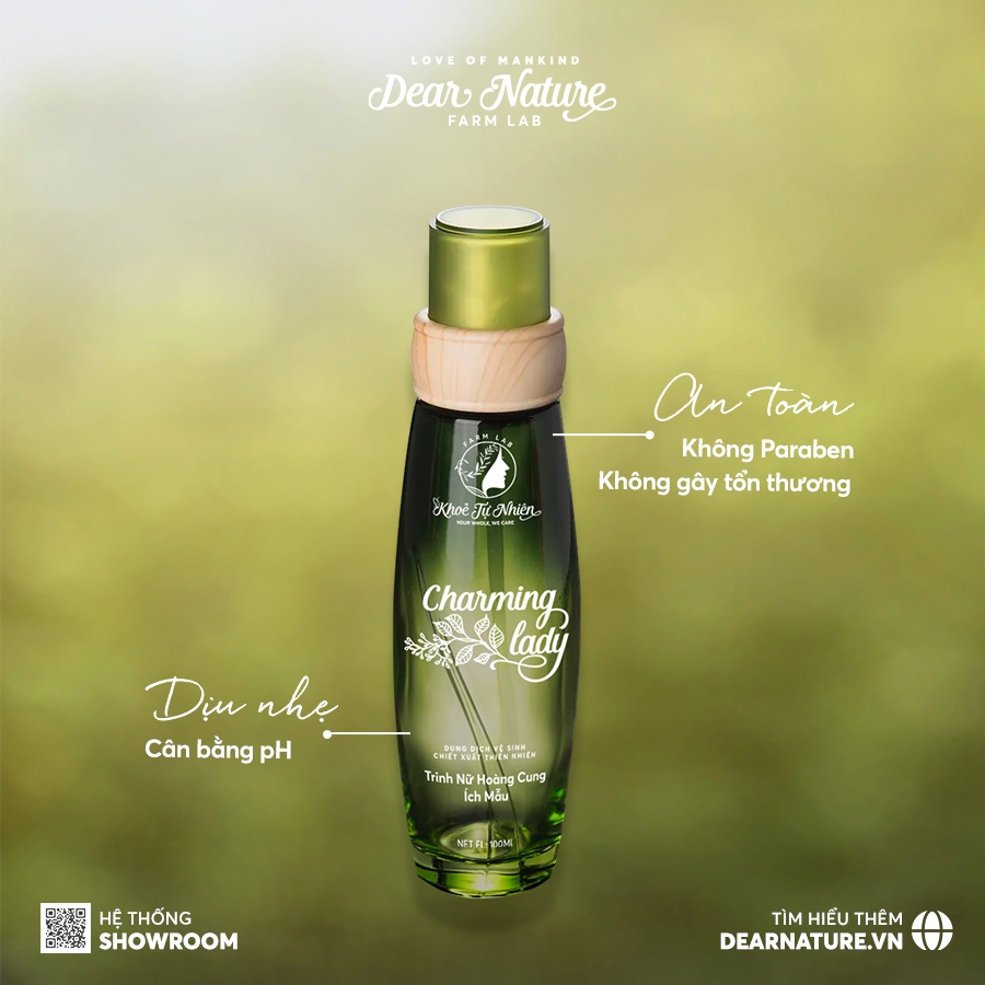 Dung dịch vệ sinh Charming Lady Khoẻ Tự Nhiên 100ml