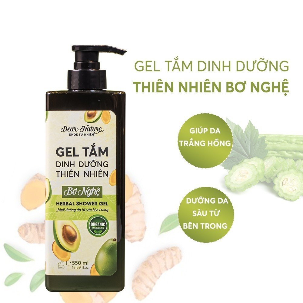 Gel tắm dinh dưỡng thiên nhiên bơ nghệ