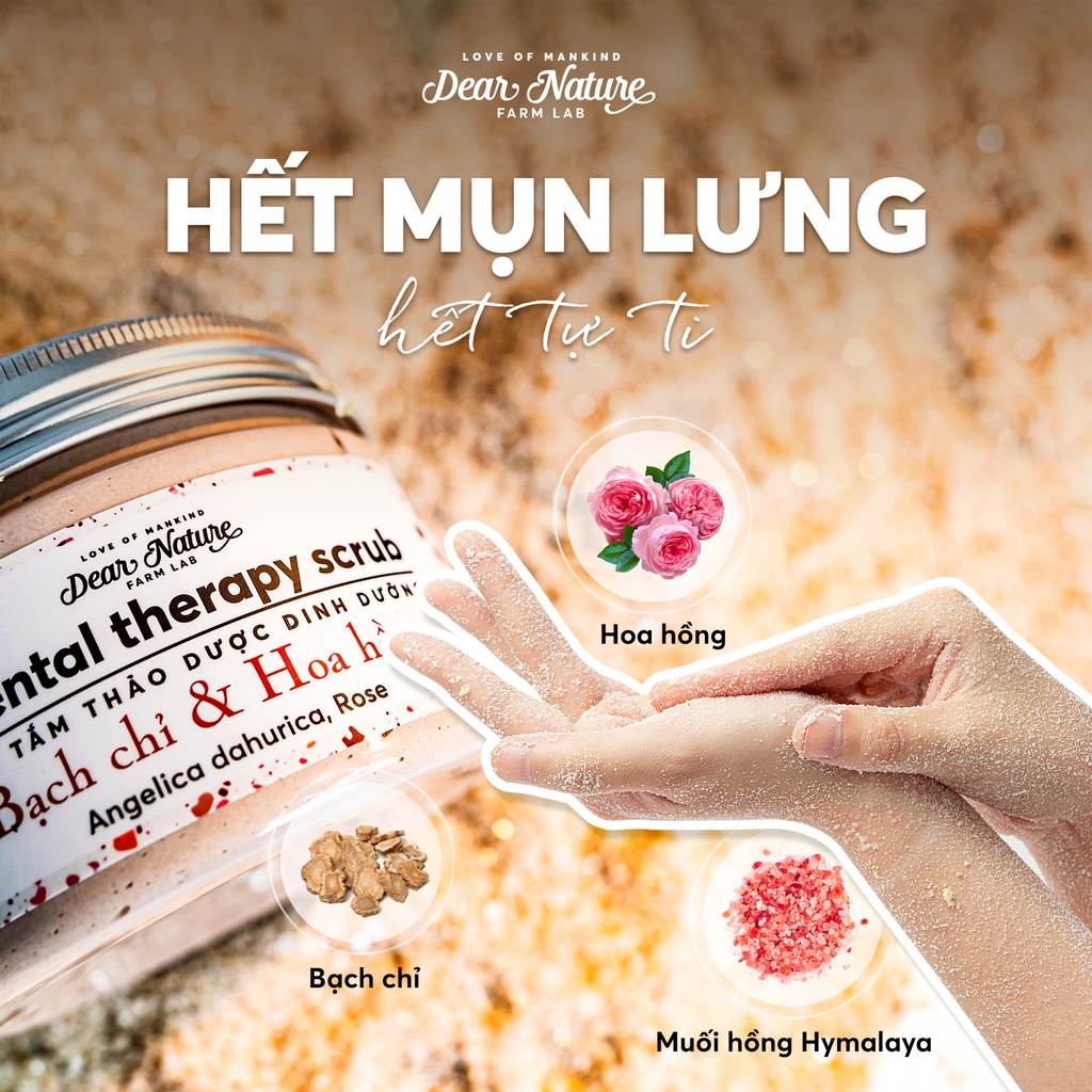 Muối tắm dinh dưỡng Bạch Chỉ Hoa Hồng Oriental Therapy Scrub 300gr