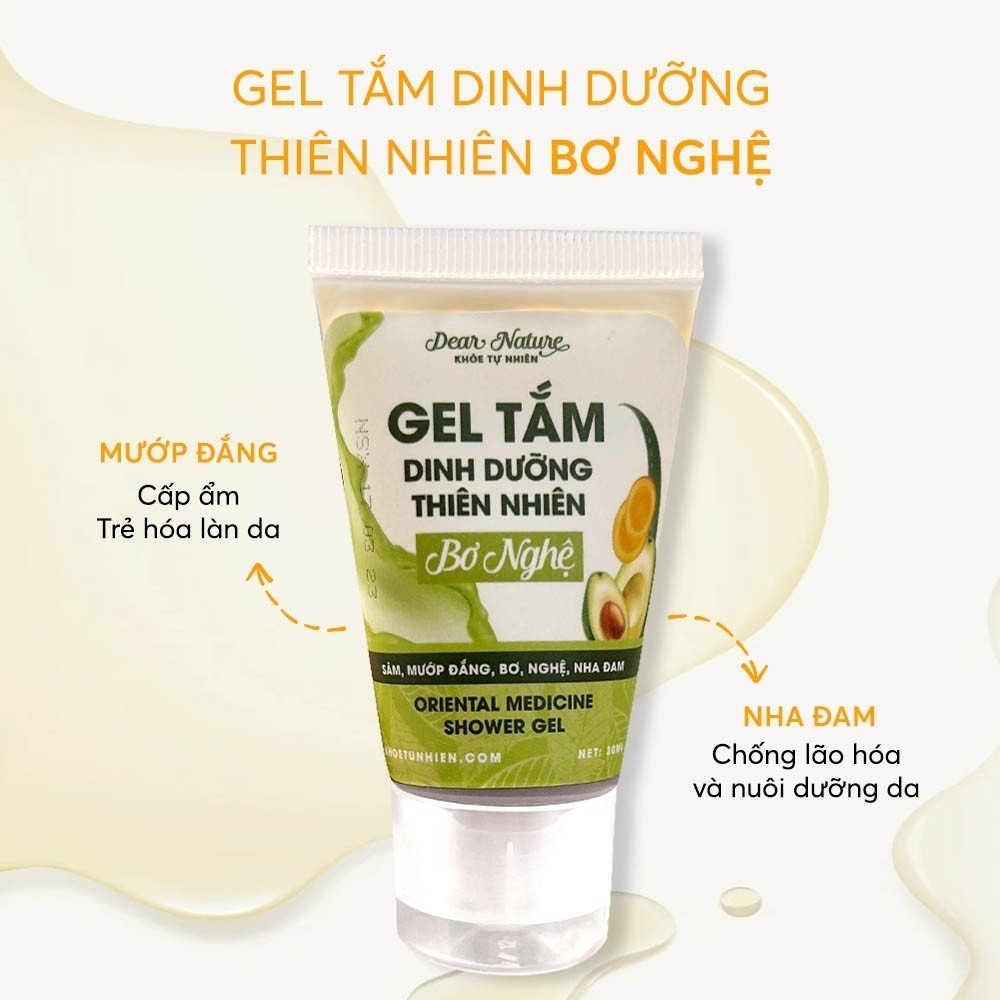 Gel tắm dinh dưỡng thiên nhiên bơ nghệ