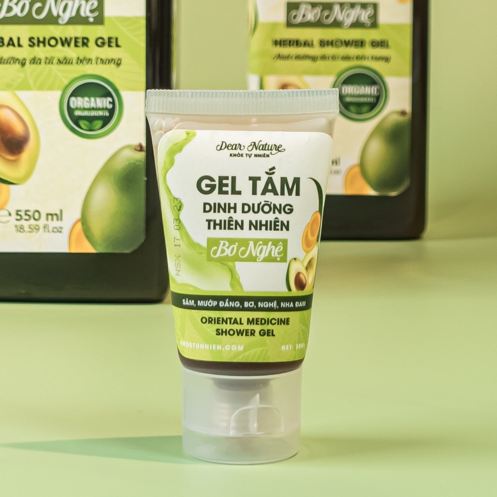 Gel tắm dinh dưỡng thiên nhiên bơ nghệ