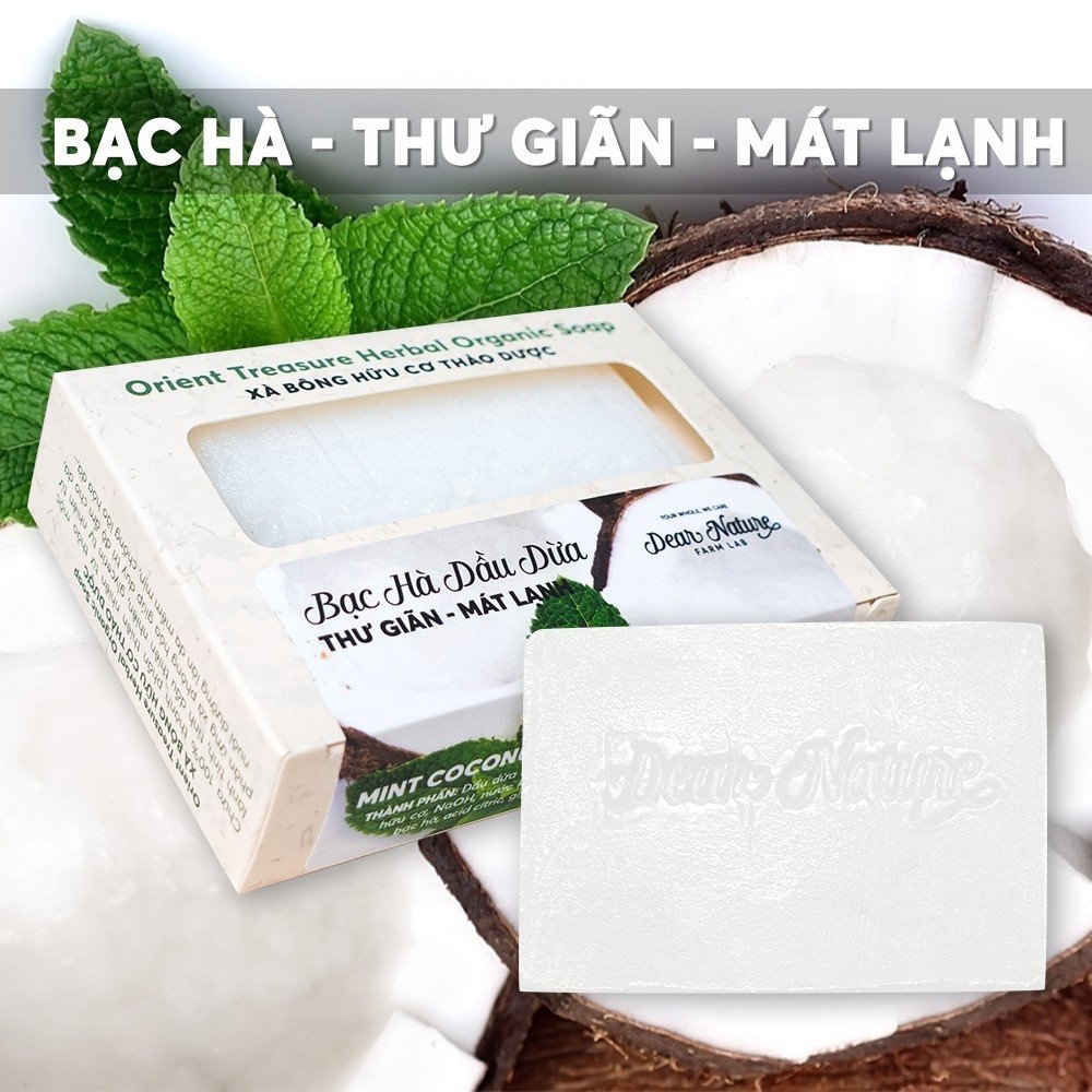 Xà Bông Thảo Dược Orient Treasure Bạc Hà Dầu Dừa 100gr