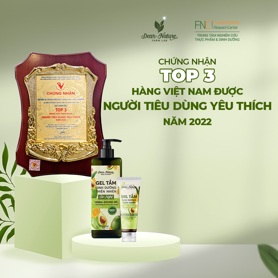 Gel tắm dinh dưỡng thiên nhiên bơ nghệ