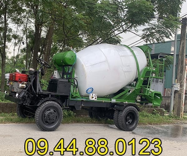 Bồn trộn bê tông 1.5m3 gắn xe công nông