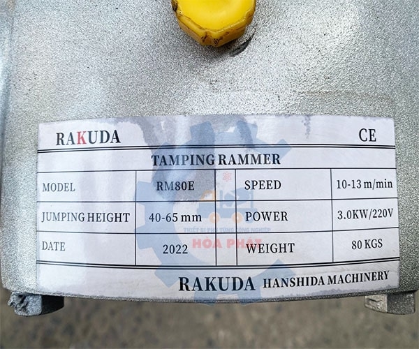 Máy đầm cóc chạy điện Rakuda RM100E 220V