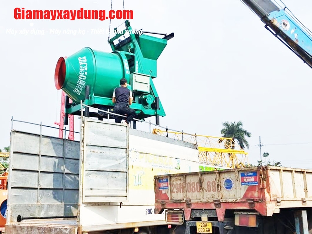 Máy trộn bê tông JZC550 gầu trượt